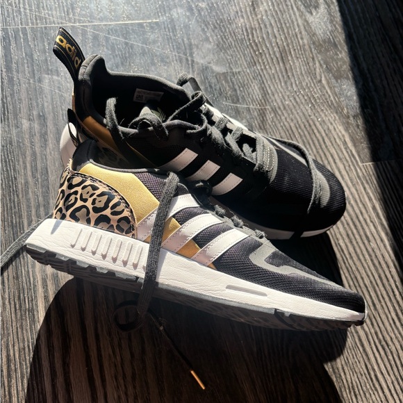 adidas Shoes - Black and gold cheetah print adidas shoes size 7.5